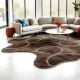 Handcrafted Brown Pattern Organic Modern Living Rug